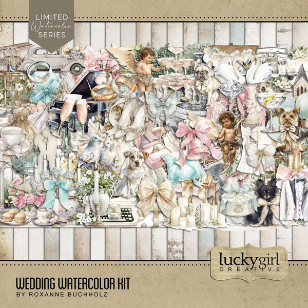 New in the Shop by Lucky Girl Creative offer realistic digital scrapbooking embellishments and papers that have just been released into the store. From modern to vintage, we've got a kit for you.