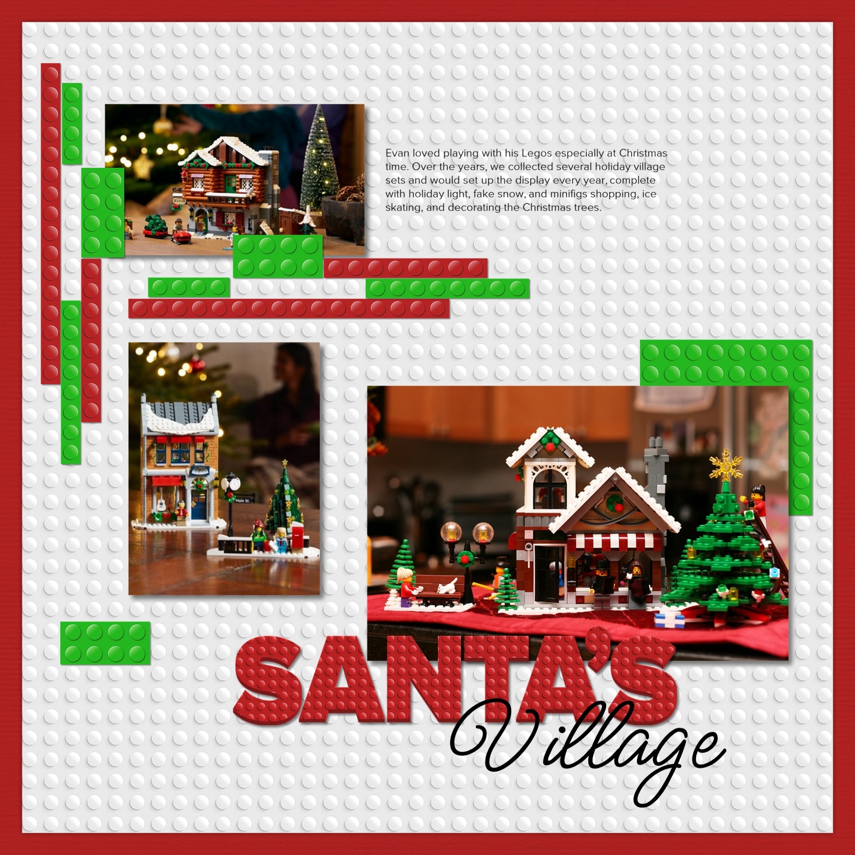 Toys Stack It Brick Red Alpha Digital Scrapbook Kit