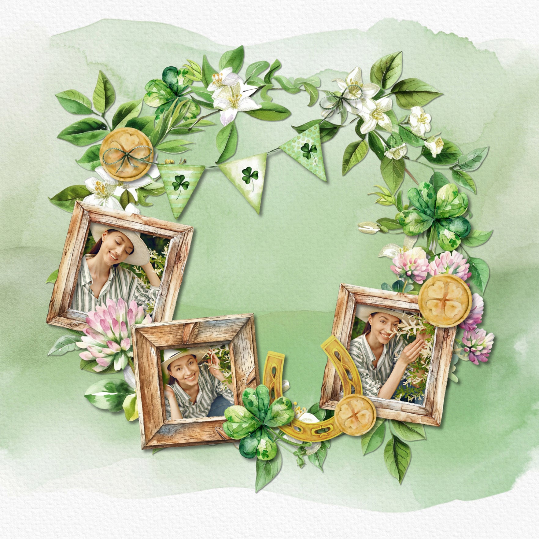Add these beautiful watercolor wreaths by Lucky Girl Creative digital art to all your seasonal digital scrapbooking pages, albums, holiday greeting cards, and wall decor! Each wreath is 10" wide but can be re-sized to fit your project. Elements include flowers and greenery from winter, spring, summer, and winter. TIP: Try layering the various wreaths to create a new look every time. Add photos and additional embellishments for a stunning page layout!