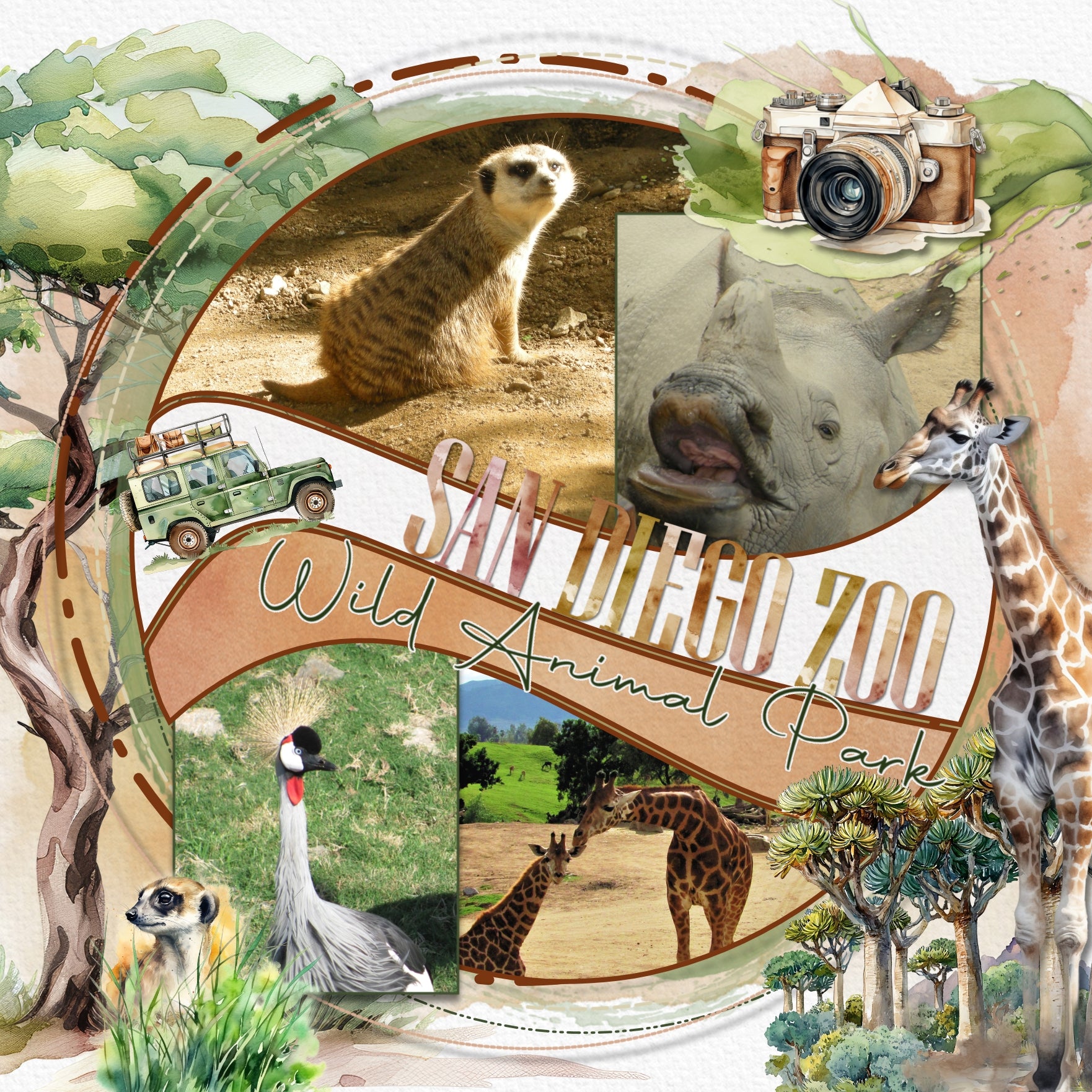 Add these beautiful watercolor embellishments, papers, clusters, and alpha set by Lucky Girl Creative digital art to all your digital scrapbooking pages to easily create memorable African pages and albums! Great for vacations to Africa, photo safari, zoo, and tribal adventures. Embellishments include African dancers, aardvark, animal, antelope, deer, parrot, vulture, buzzard, crane, ostrich, buffalo, water buffalo, ant, beetle, insect, bug, camel, chameleon, cheetah, crocodile, elephant, and more.