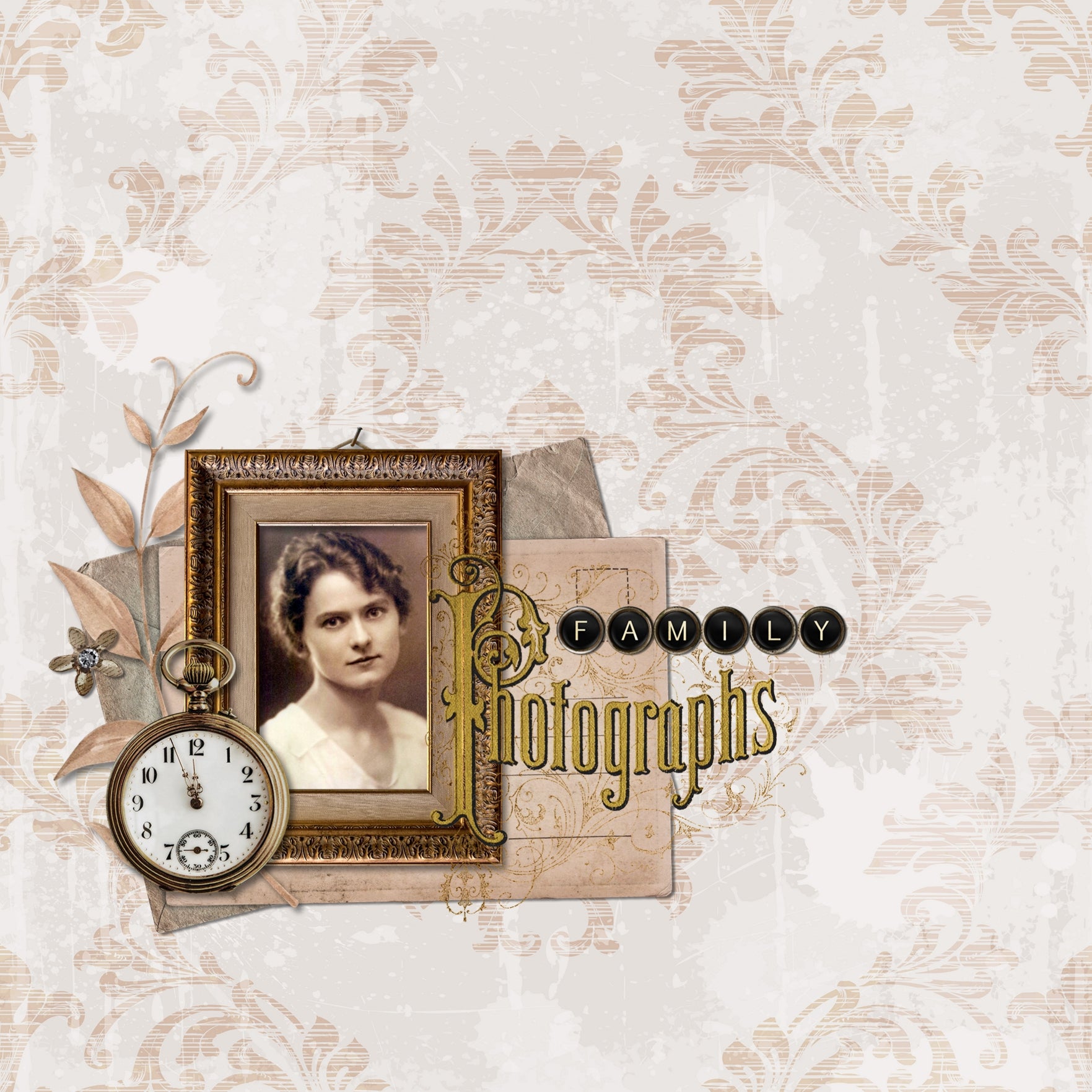 Add beautiful tan monochromatic damask papers by Lucky Girl Creative digital art to all your digital scrapbooking pages and albums. Inspired by vintage wallpapers and patterns, these background papers will add a subtle touch of warmth to your projects. This kit is included in the Antique Damask Papers Bundle.