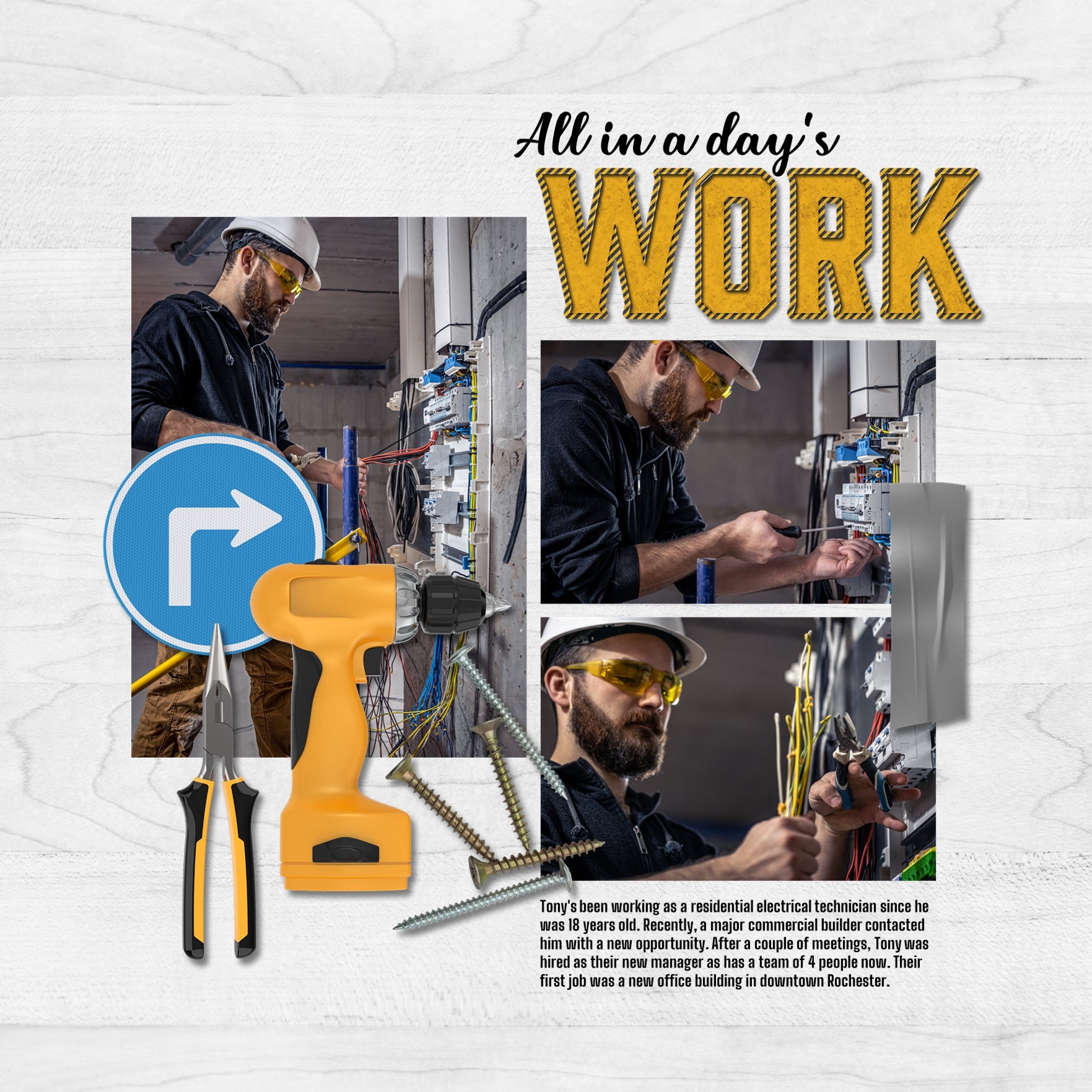 The Around the Construction Site Alpha Set Digital Art Kit by Lucky Girl Creative is great for documenting life around the construction zone, home renovation projects, contractors, architects, plumbers, carpenters, and tradesmen. The yellow and black alpha set contains alphabets, numbers, and punctuation as embellishments.