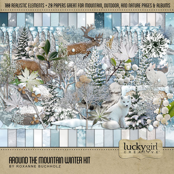 Around the Mountain Winter Digital Scrapbook Bundle
