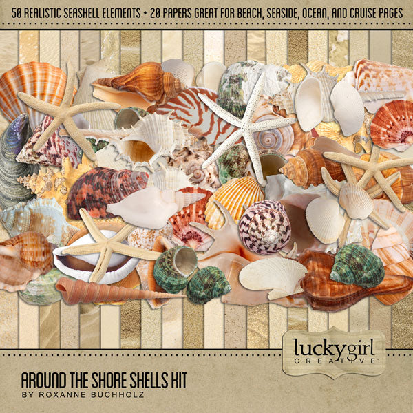 Around the Shore Shells Digital Scrapbook Kit
