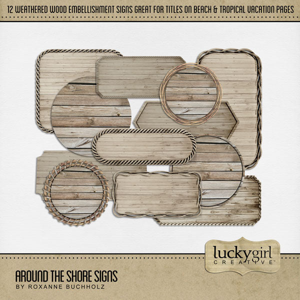 Around the Shore Signs Digital Scrapbook Kit