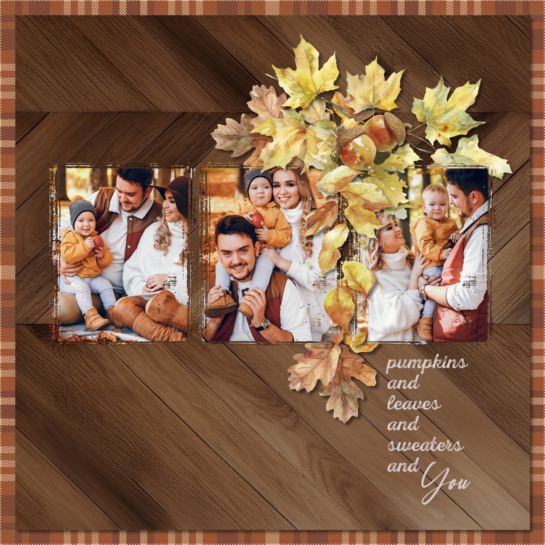 Accent your autumn greeting cards and traditional seasonal pages with these plaid, wood, and grunge papers in tones of orange, brown, tan, and cream by Lucky Girl Creative digital art for digital scrapbooking. Great for Thanksgiving, fall, autumn, hay rides, pumpkin patch, fall festivals, and more!