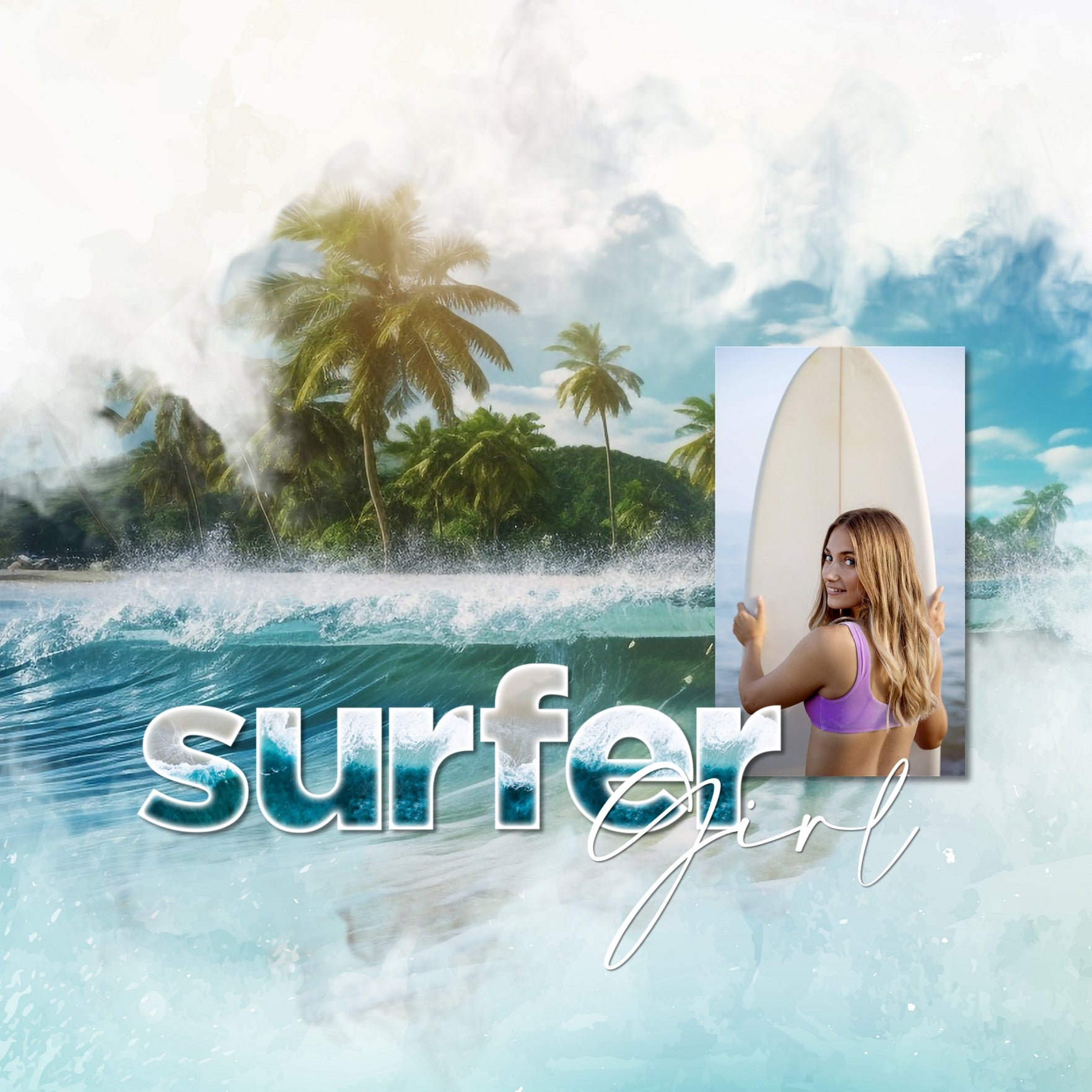 Summer beach days are here! Celebrate your ocean and seaside memories with these beautiful tropical beach masked overlays by Lucky Girl Creative digital art for digital scrapbooking! With transparent edges, these masked photographs blend seamlessly into any background paper and make the perfect backdrop for all travel and vacation pages.