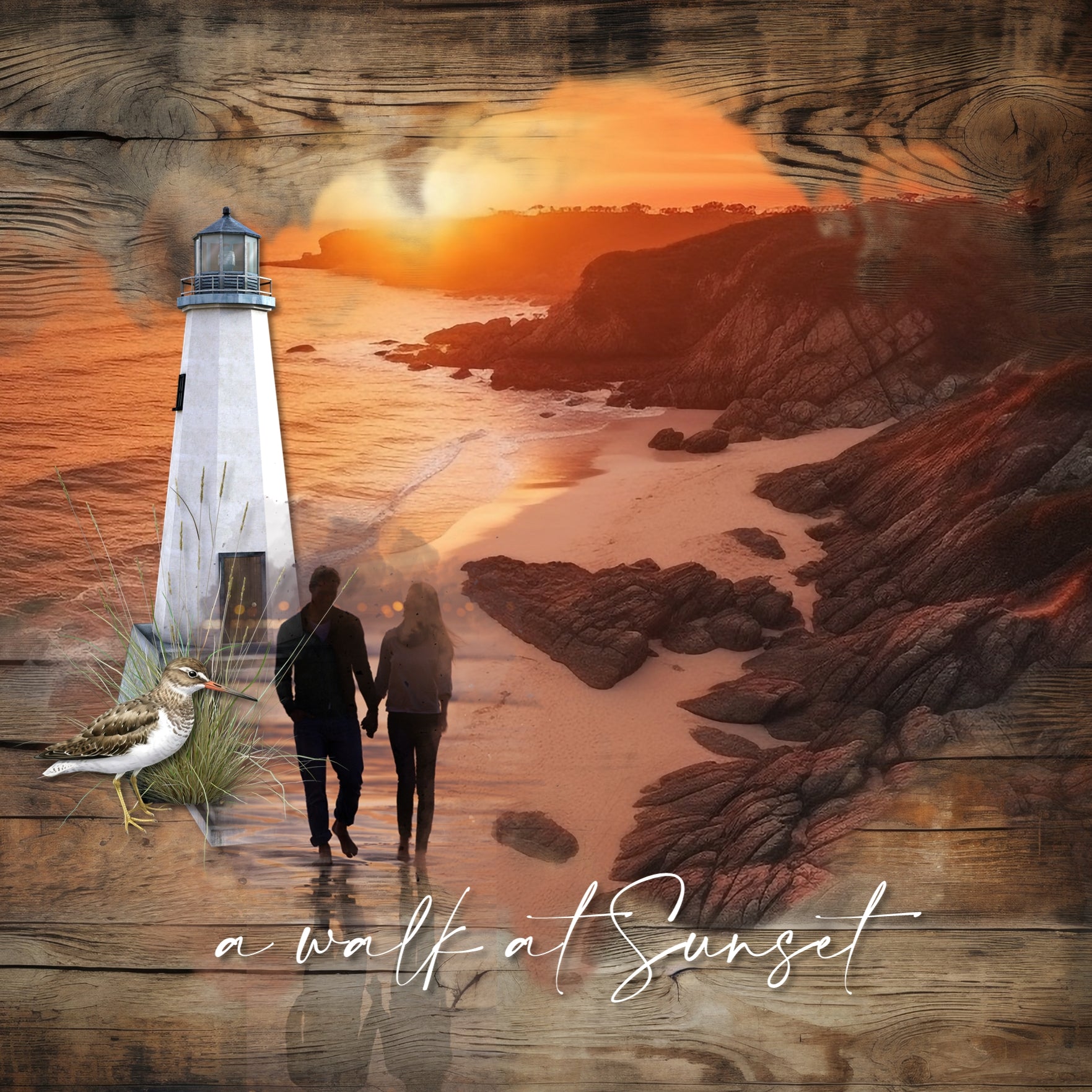 Summer beach days are here! Celebrate your ocean and seaside memories with these beautiful beach at sunset masked overlays by Lucky Girl Creative digital art for digital scrapbooking! With transparent edges, these masked photographs blend seamlessly into any background paper and make the perfect backdrop for all travel and vacation pages.