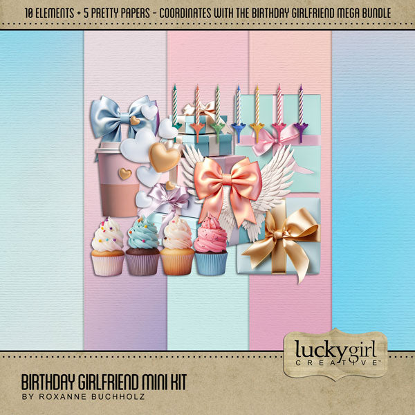 Birthday Girlfriend Mini Digital Scrapbook Kit