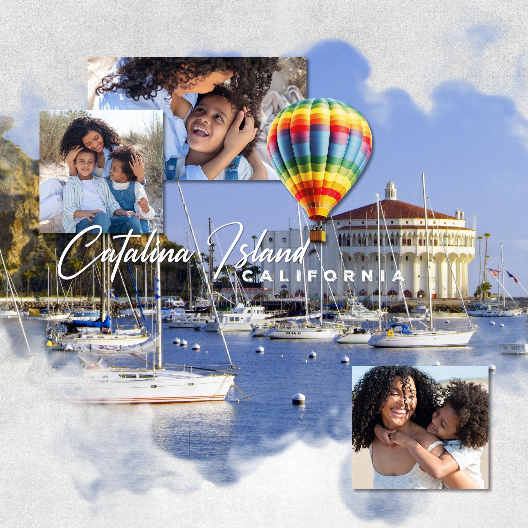 California Masked Landmark Overlays 2 Digital Scrapbook Kit