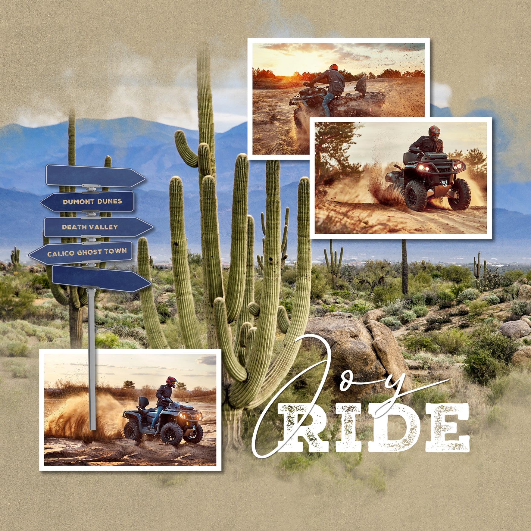 California Masked Scenic Overlays 1 Digital Scrapbook Kit