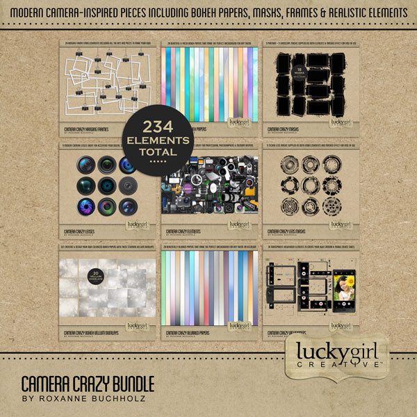 Camera Crazy Lenses Digital Scrapbook Kit