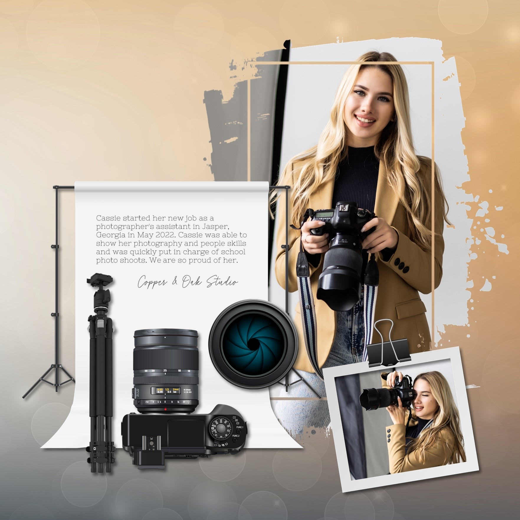 Camera Crazy Bokeh Vellum Overlays Digital Scrapbook Kit