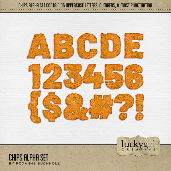 Showcase your favorite food, meals, restaurants, recipes, and cookbook favorites with these fun digital scrapbooking alphabet letters, numbers, and punctuation by Lucky Girl Creative digital art great for creating one-of-a-kind page titles. Great for backyard barbeques, school lunches, and family cookouts! This alpha set consists of a full set of digital art uppercase letters A-Z, numbers 0-9, and most punctuation.