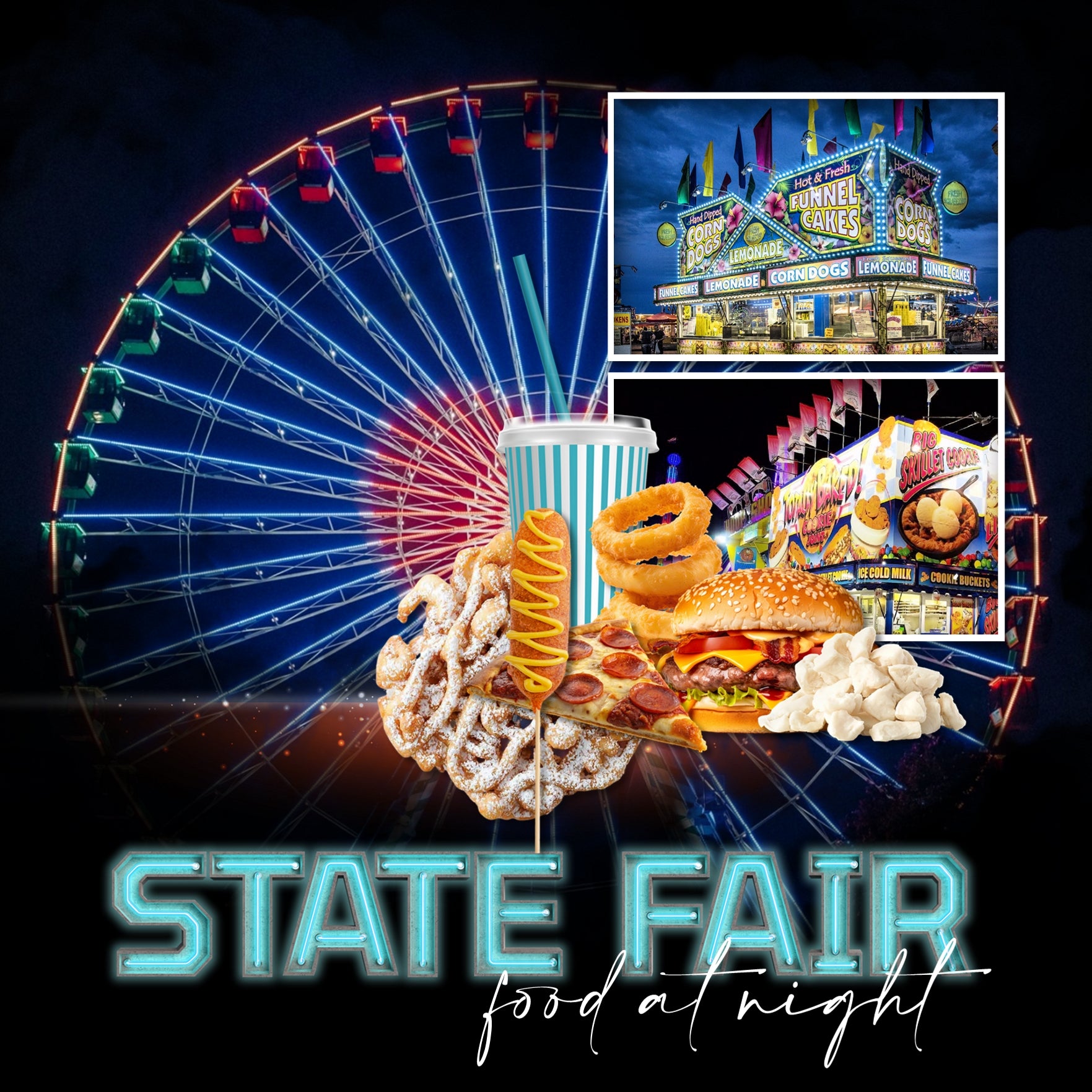 The circus is in town! Have fun celebrating your latest circus, carnival, and amusement park adventures with this digital scrapbooking kit by Lucky Girl Creative digital art filled with realistic food and drinks to accent your favorite photos! Great for county fair and state fair pages, too! Embellishments include candy apple, caramel apple, chicken wings, BBQ ribs, barbeque sandwich, pulled pork, chocolate brownie, chocolate cake, rock candy, candy scatters, lollipop, sucker, candy, cheese curds, and more.