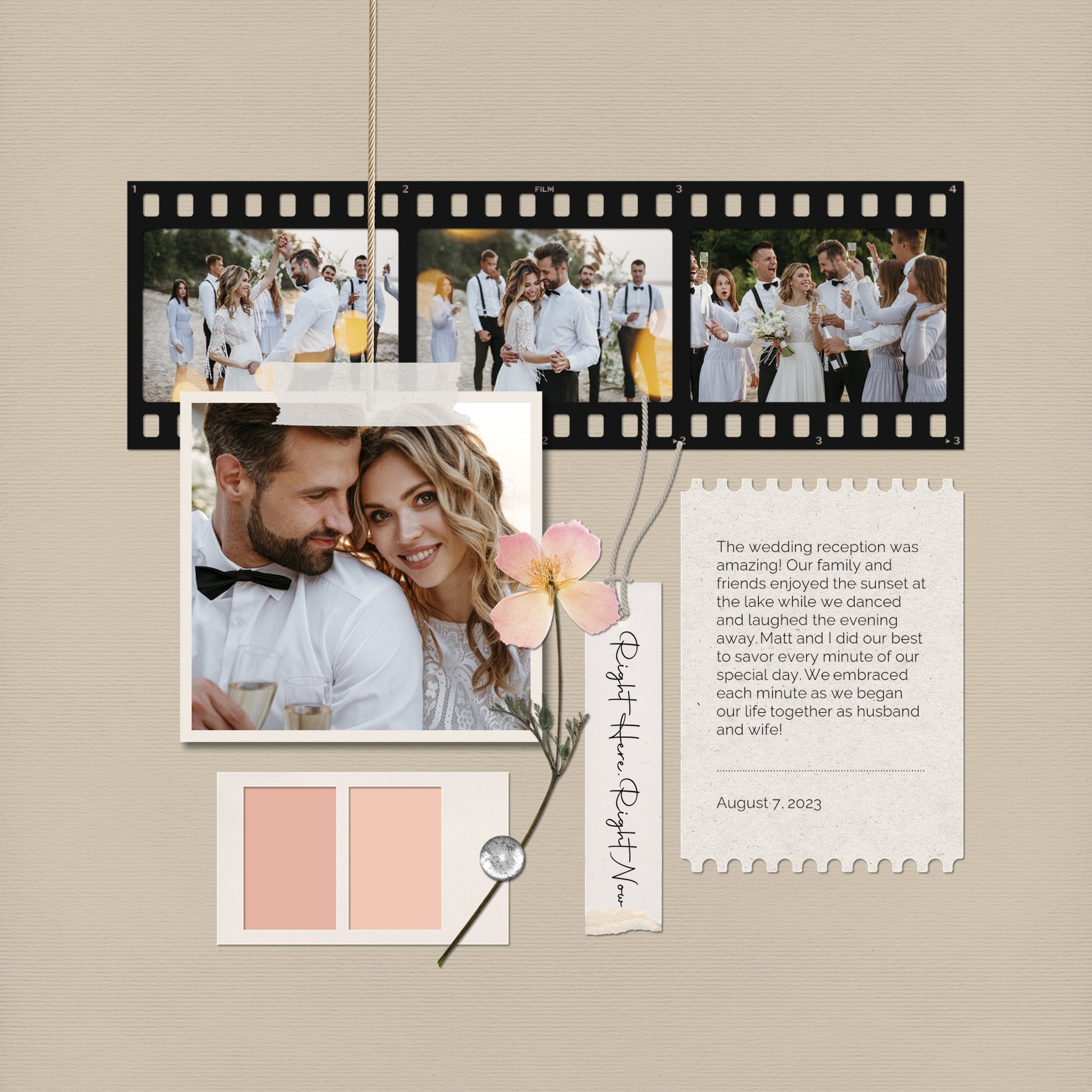 Designed with spring and early summer in mind, these beautiful embellishments and papers by Lucky Girl Creative highlight a color palette which is completely customizable and meant to accent your photos no matter the theme or occasion. Versatile enough for everyday, the bits of nature are designed to accent your favorite photos and allow your creativity to soar.