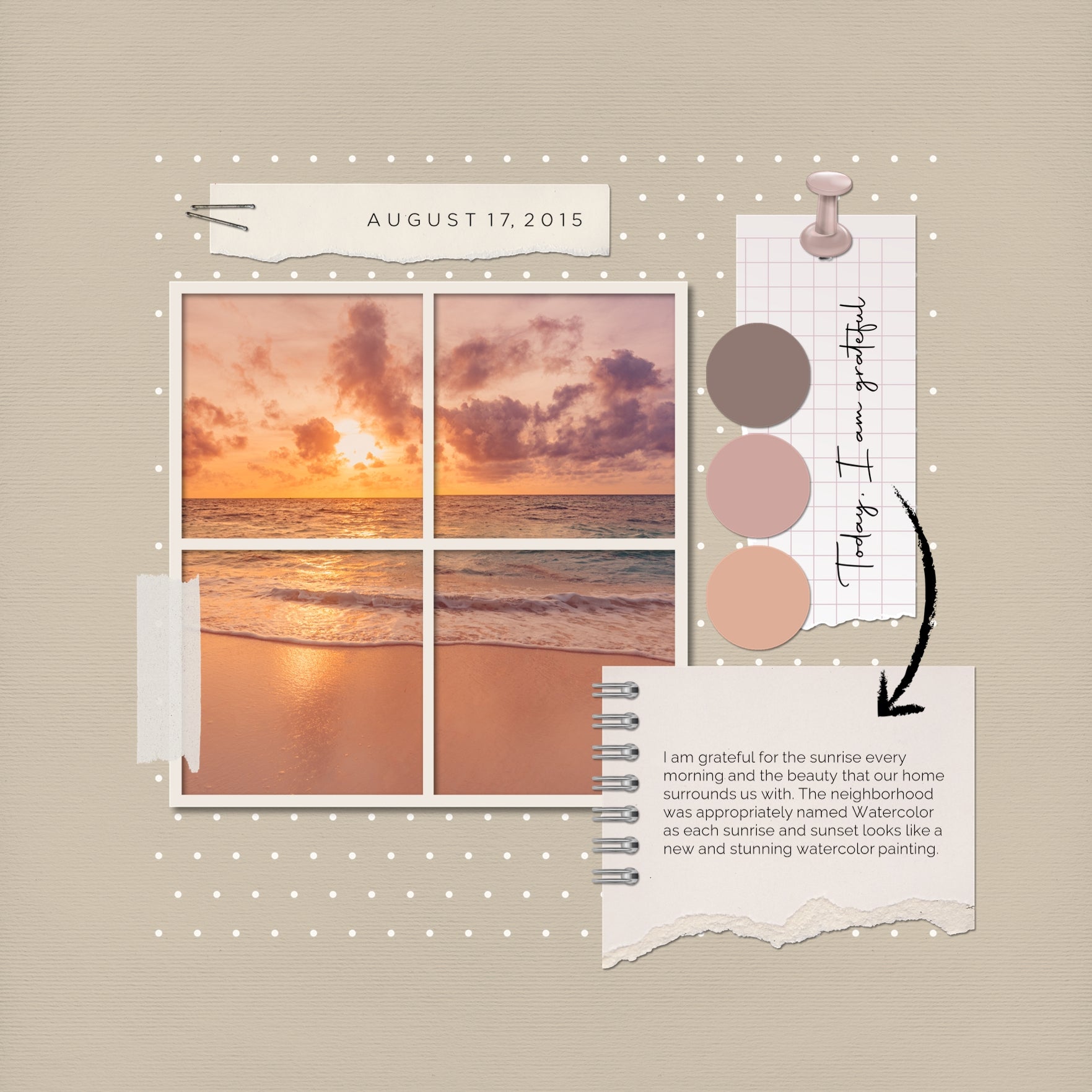 Designed with spring and early summer in mind, these beautiful embellishments and papers by Lucky Girl Creative highlight a color palette which is completely customizable and meant to accent your photos no matter the theme or occasion. Versatile enough for everyday, the bits of nature are designed to accent your favorite photos and allow your creativity to soar.