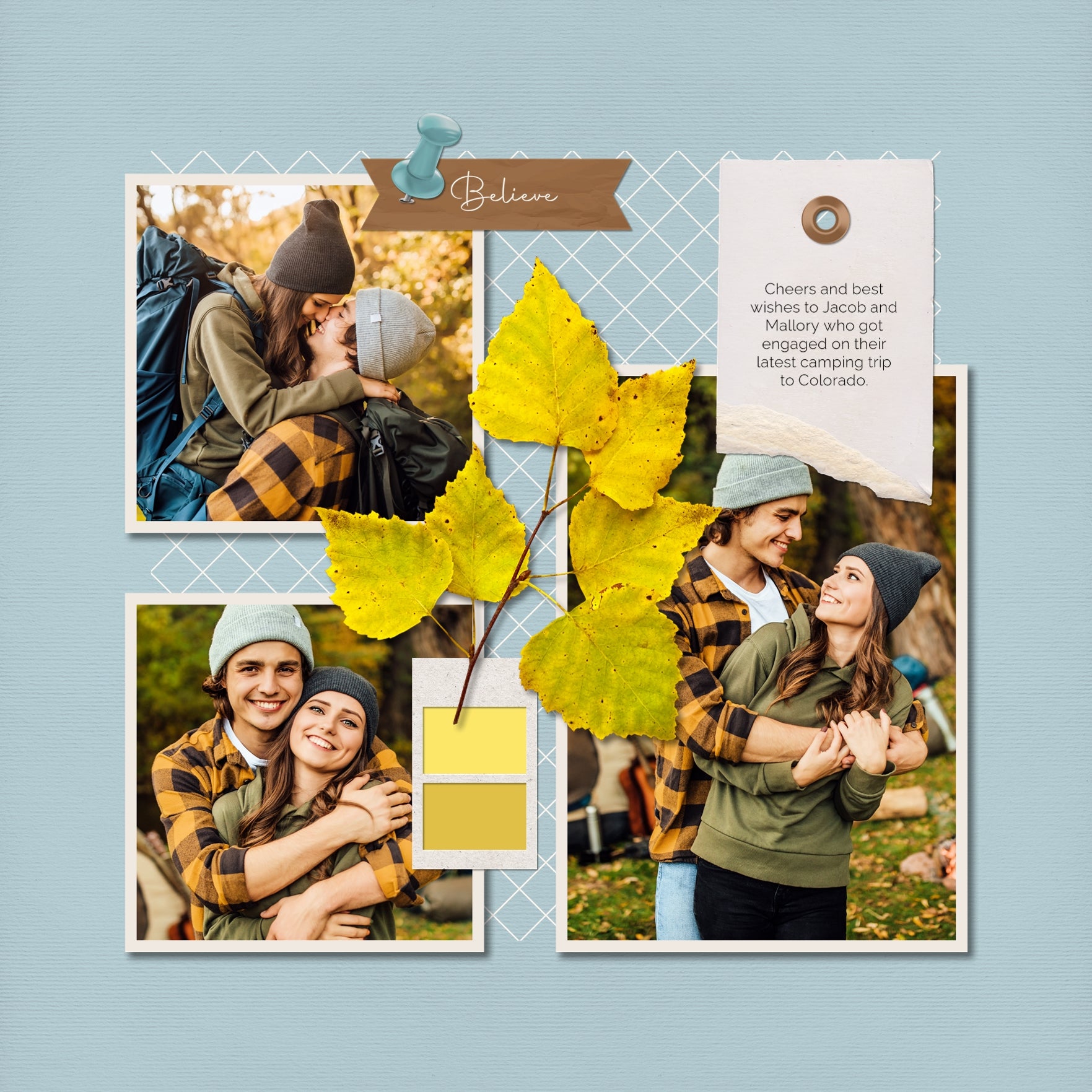 Designed with late summer, fall, and autumn in mind, these beautiful embellishments and papers by Lucky Girl Creative digital art highlight a color palette which is completely customizable and meant to accent your photos no matter the theme or occasion. Versatile enough for everyday, the bits of nature are designed to accent your favorite photos and allow your creativity to soar.
