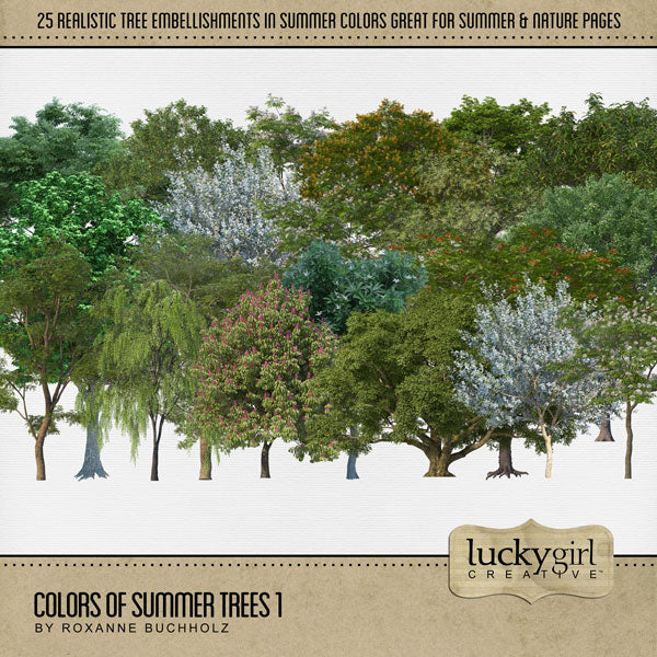 Colors of Trees Digital Scrapbook Bundle 1