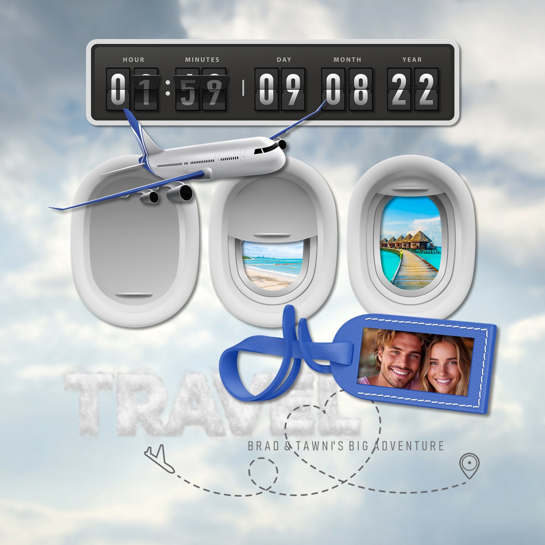 Countdown Clock Digital Scrapbook Kit
