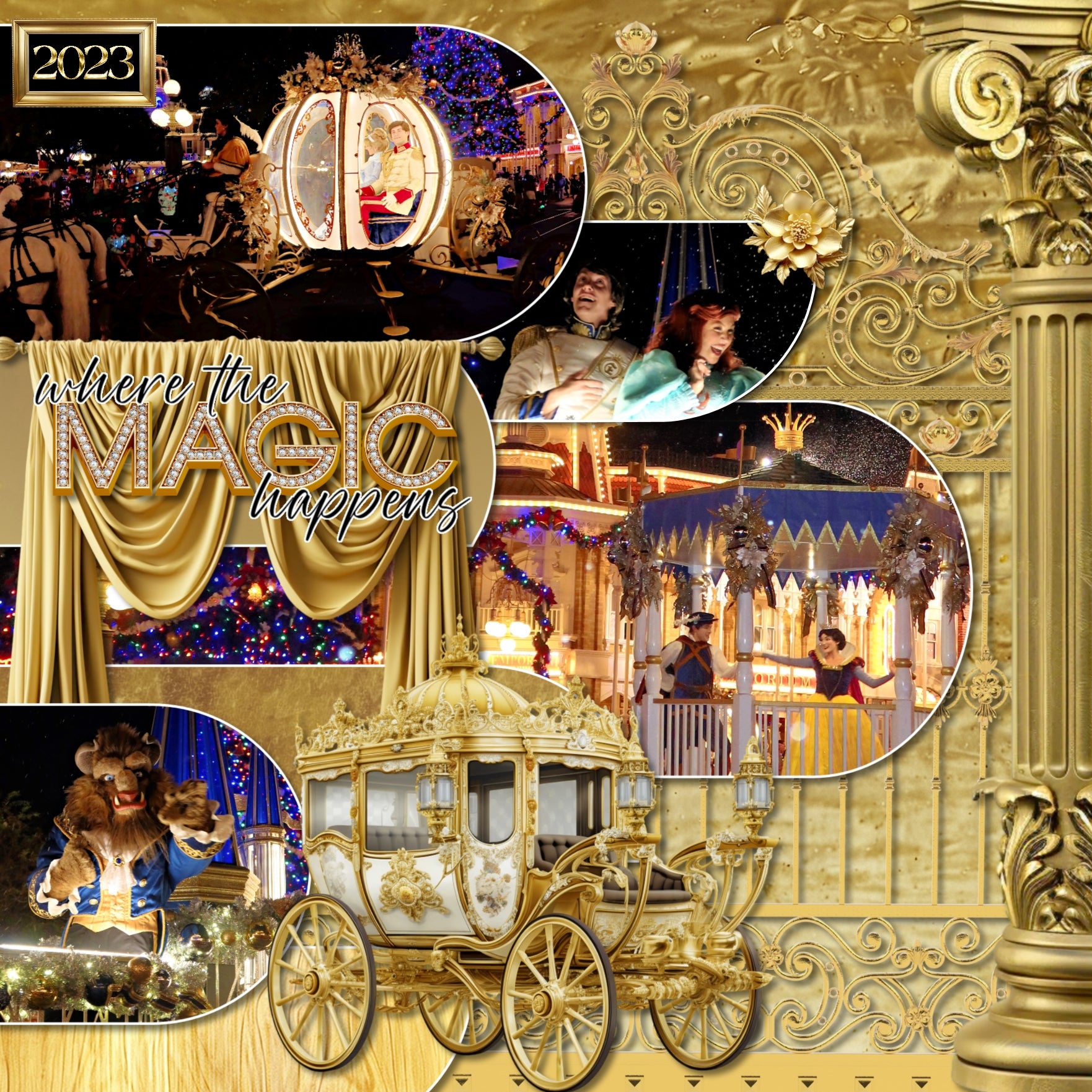 Curated Colors Gold Elements Digital Scrapbook Kit