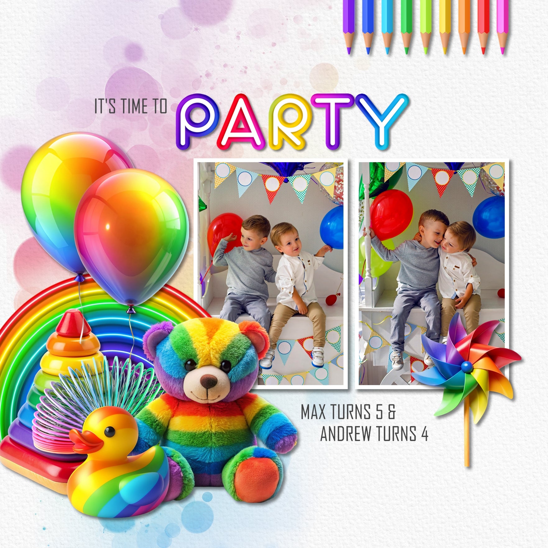 Collect the entire series of Curated Colors! Access your digital art in easy-to-use coordinated color palettes. Add these rainbow embellishments, textured and wood papers, alpha set, and everyday wire word art by Lucky Girl Creative digital art to all your digital scrapbooking pages and mix-and-match them on various projects throughout the year! Embellishments include bird, butterfly, chameleon, balloon, balloon arch, heart, 80s bracelet, car, automobile, swim suit, bathing suit, dress, jacket, and more.