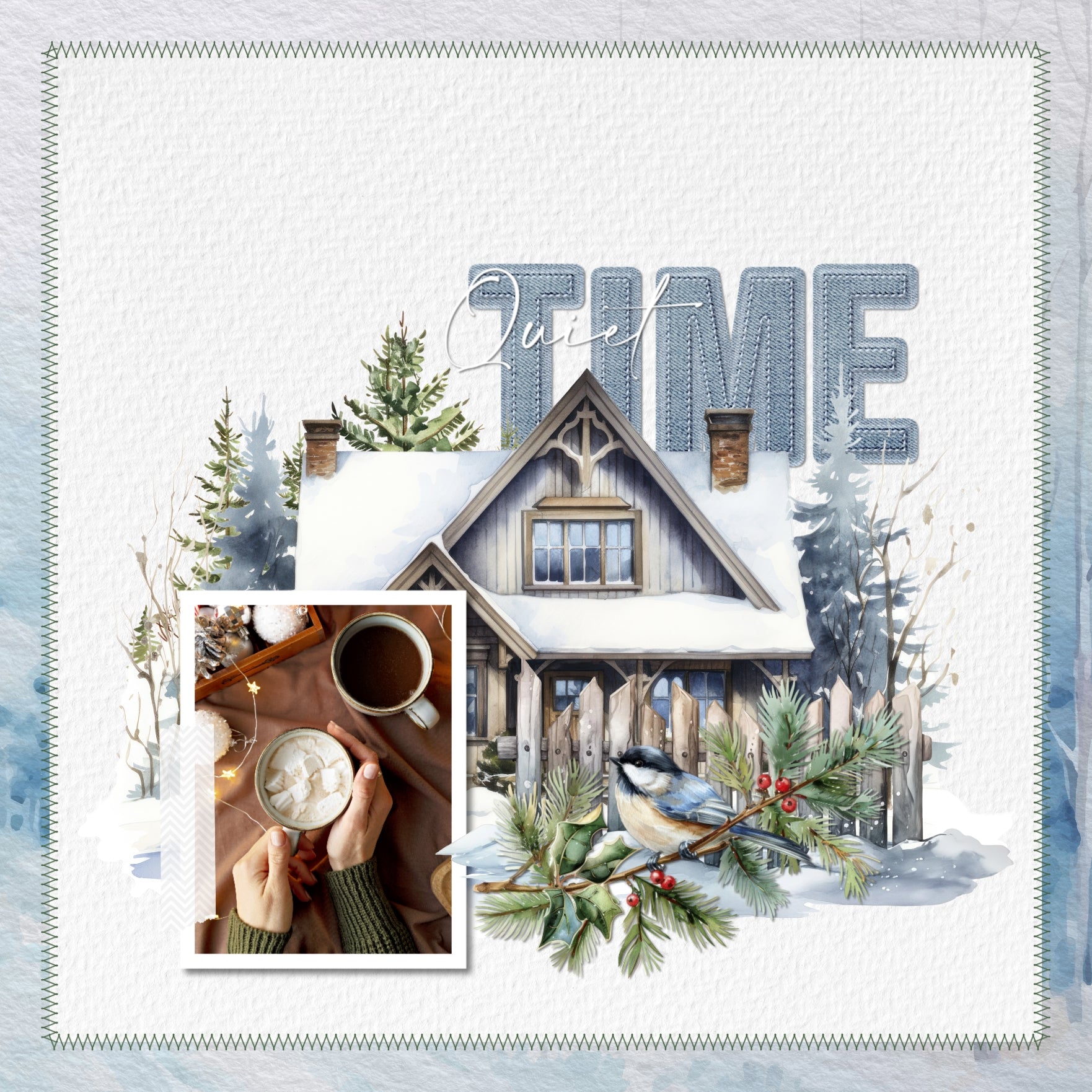 Denim is always the perfect accessory to your everyday digital scrapbooking pages! These digital scrapbooking alphabet letters, numbers, and punctuation by Lucky Girl Creative digital art are great for creating one-of-a-kind page titles for kids, teens, boys, men, work, western, sports, school fashion, and more. The Denim Faded Blue Alpha Set consists of a full set of digital art uppercase letters A-Z, numbers 0-9, and most punctuation. This alpha set is available as individual embellishments only.