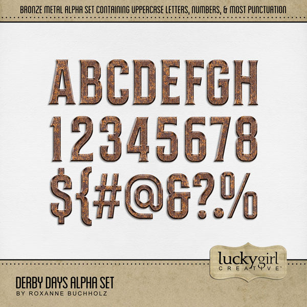 Derby Days Alpha Digital Scrapbook Kit