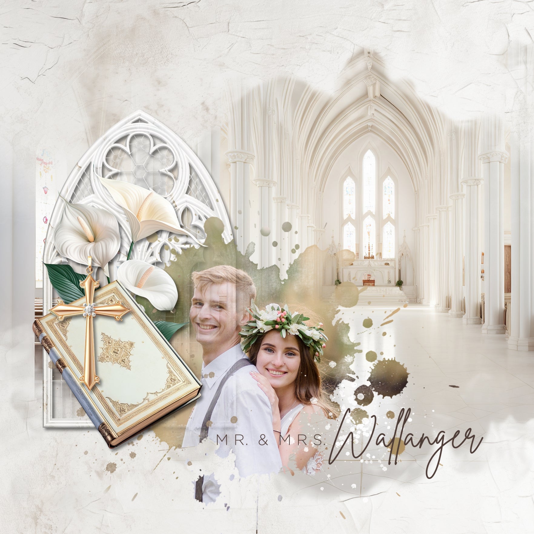 These beautiful and ornate digital scrapbooking masked photo overlays with transparent edges by Lucky Girl Creative digital art blend seamlessly into any background paper and make the perfect backdrop for any page featuring church, faith, religion, wedding, baptism, and other historic sites such as basilicas, cathedrals, temples, and chapels.