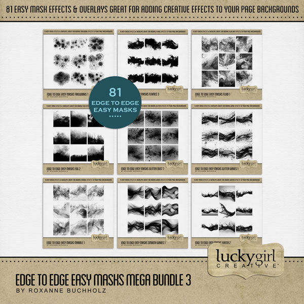 Edge to Edge Easy Masks Mega Digital Scrapbook Bundle 3
