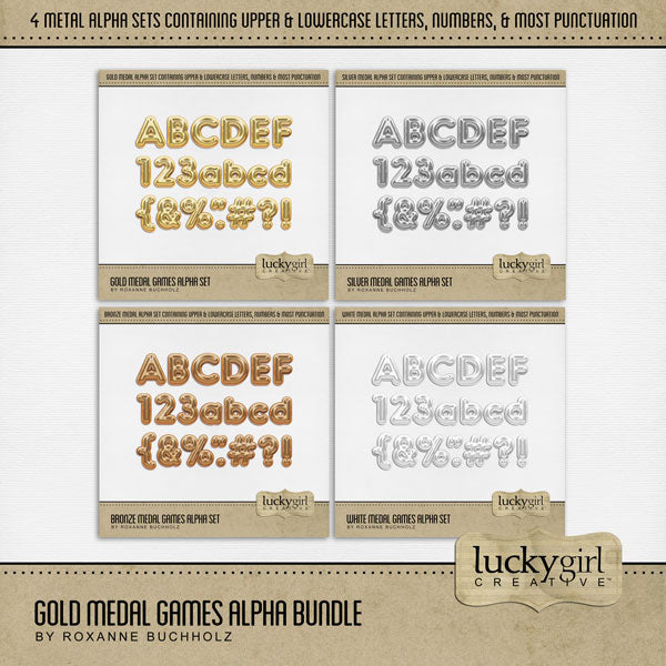 Gold Medal Games Alpha Digital Scrapbook Kit