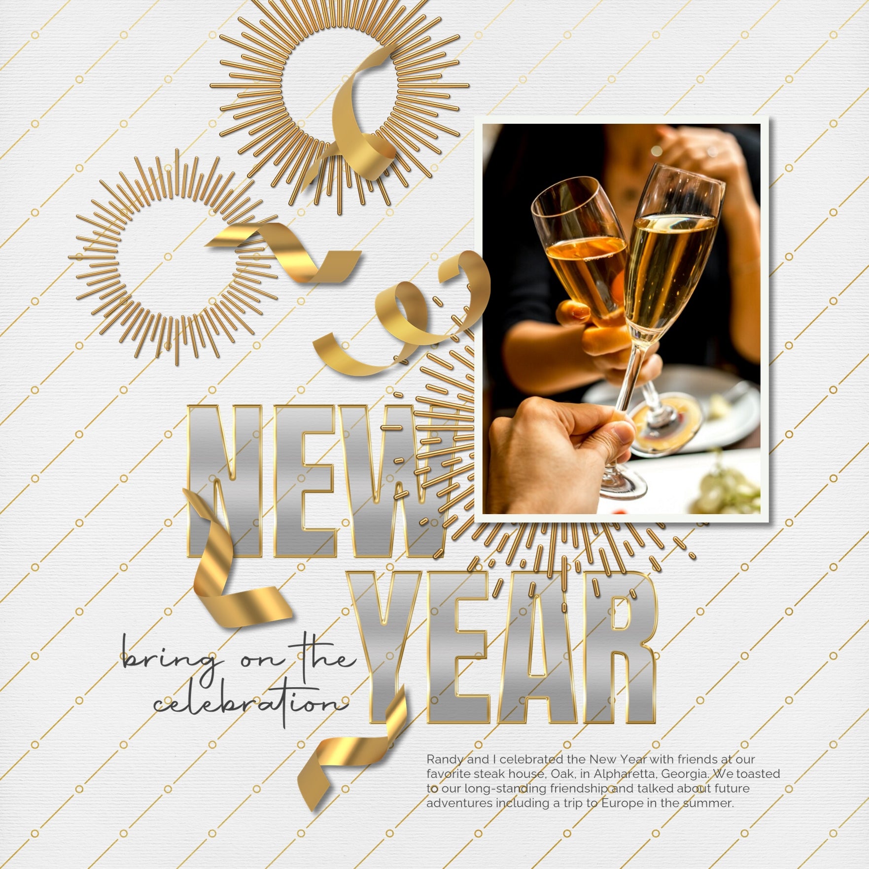 Celebrate special occasions with this beautiful silver outline alpha set by Lucky Girl Creative. The semi-transparent fill will help your titles pop off the page. Perfect for Christmas, New Year, birthday, wedding, anniversary, sports, and more!