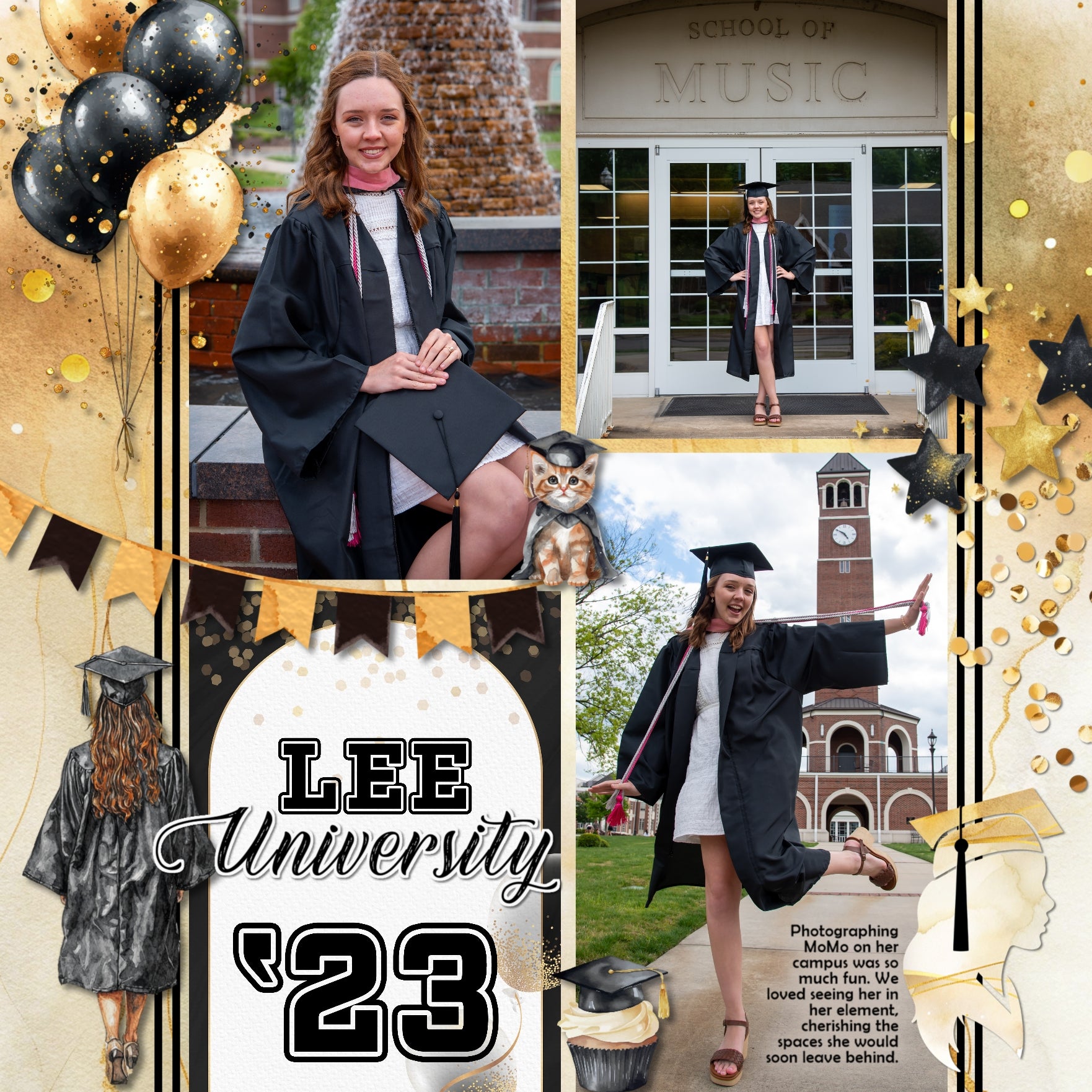 Add beautiful graduation watercolor embellishments, papers, clusters, and an alpha set by Lucky Girl Creative digital art to all your school digital scrapbooking pages and graduation party invitations showcasing your student or the graduate. Embellishments include school, university, college, architecture, building, Rottweiler dog, Golden Retriever dog, cat, balloon, banner, bunting, ribbon, book, journal, bouquet of flowers, brain, butterfly, graduation cap, graduation gown, clock, confetti, and more.