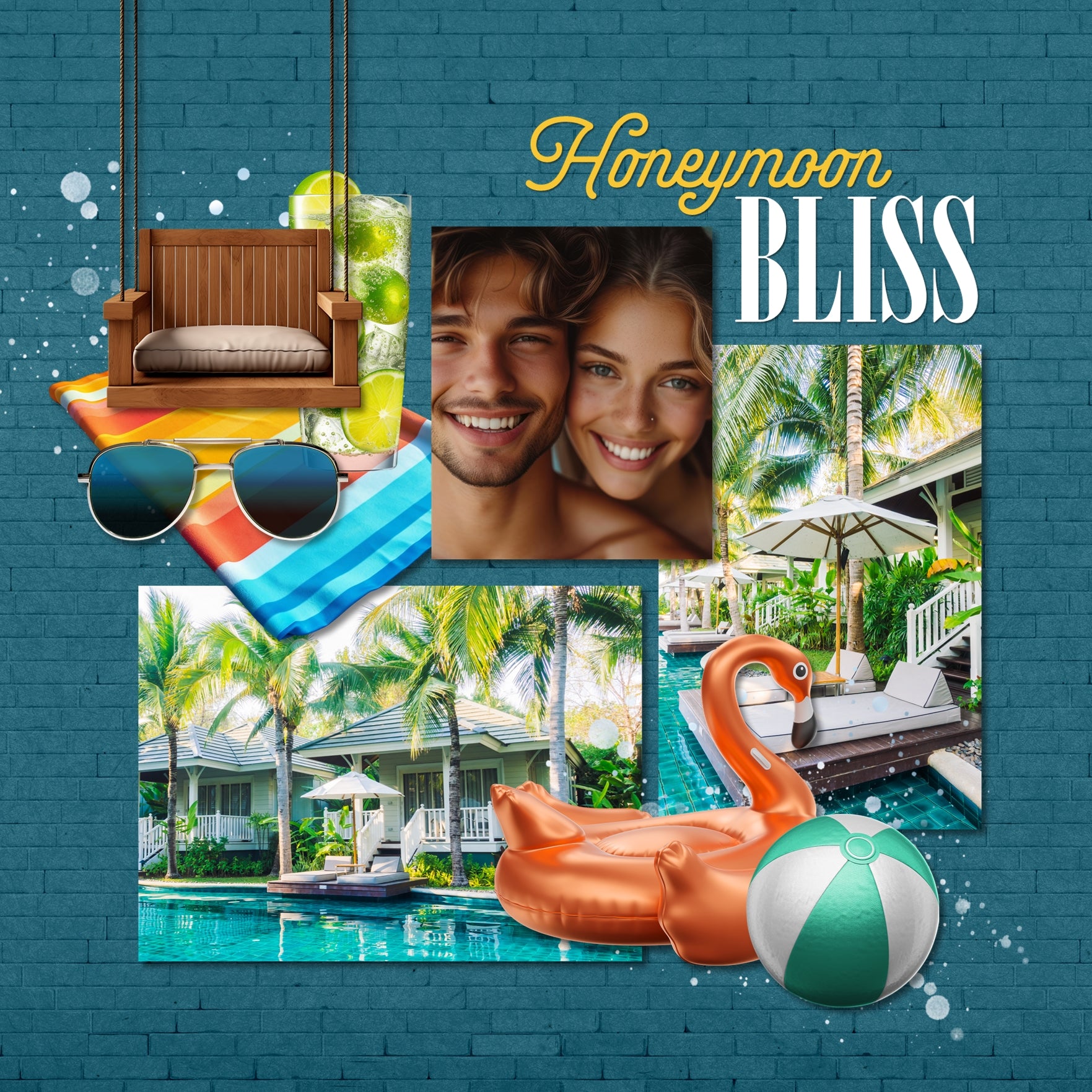 Great for vacations and holidays, these realistic digital scrapbooking embellishments and papers by Lucky Girl Creative digital art will add that realistic touch to all your pages featuring outdoor adventures and indoor fun. From summer to winter, these various sports and activities have got you covered!