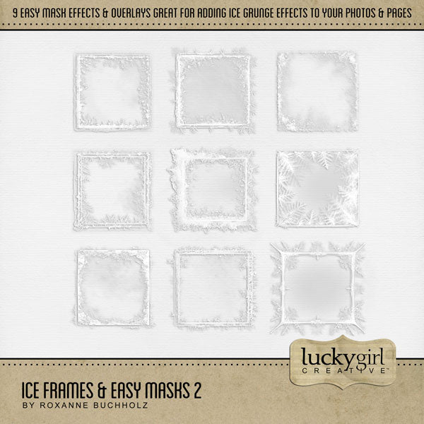 Ice Frames & Easy Masks 2 Digital Scrapbook Kit