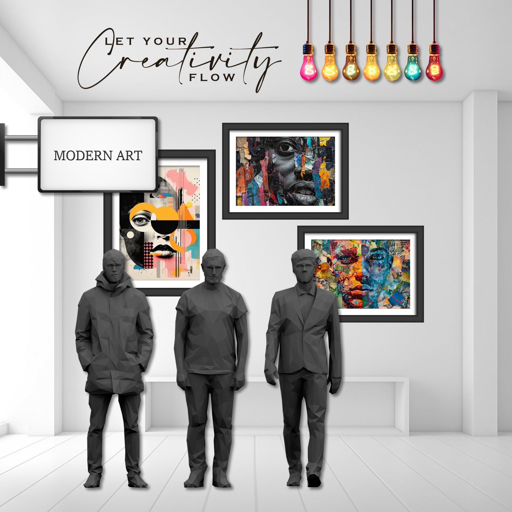 Beautifully curated by Lucky Girl Creative digital art, the Museum White Wall Papers digital scrapbook kit features 20 realistic modern art gallery walls and background settings to create your own beautiful pages. Perfect for documenting school field trips to the museum, vacations to modern art sites, travel, children's artwork, hobbies, and more!