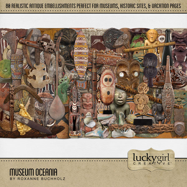 Museum Oceania Digital Scrapbook Kit