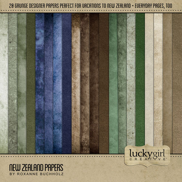 Highlight your vacation memories with these digital art grunge papers by Lucky Girl Creative. Great for digital scrapbooking holidays to New Zealand and Australia and exploring indigenous life! Can be used for everyday pages, too!