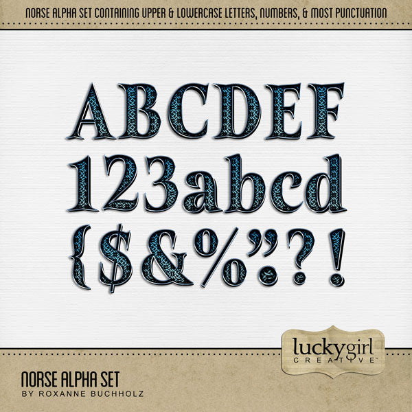 Norse Alpha Digital Scrapbook Kit