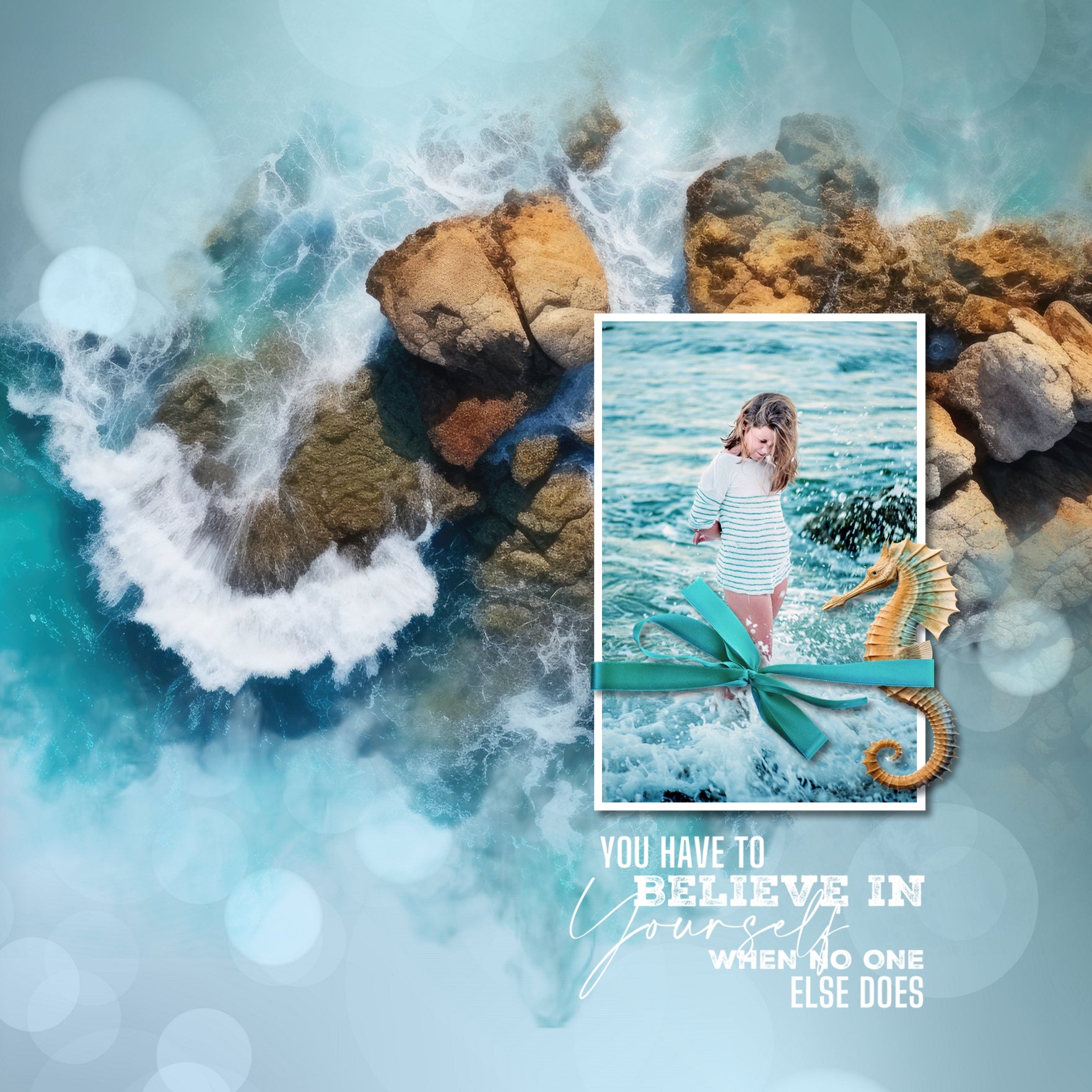 Pretty Cool Bokeh Papers Digital Scrapbook Kit