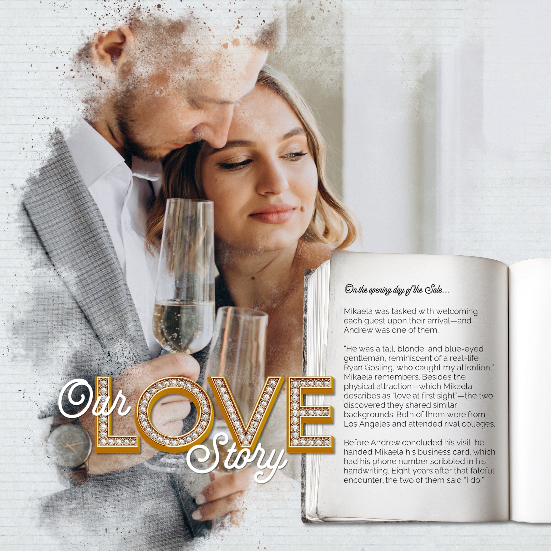 Sparkle and shine with timeless diamond and gold digital art alphabet letters, numbers, and punctuation by Lucky Girl Creative digital art great for adding bling to scrapbooking titles on pages and in scrapbook albums. Great for marriage proposals, wedding, anniversary, and birthday, too!