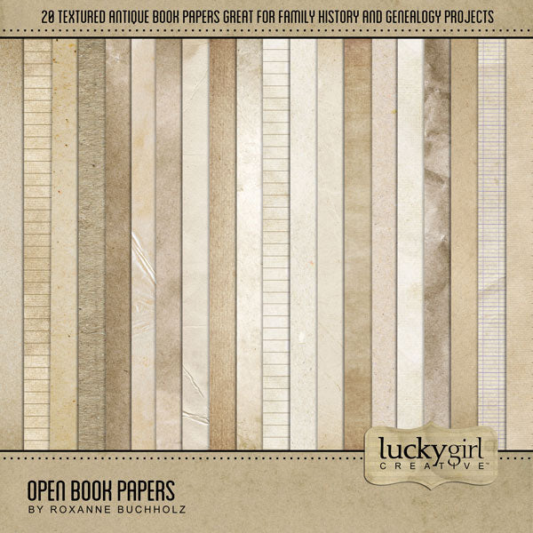 Open Book Papers Digital Scrapbook Kit