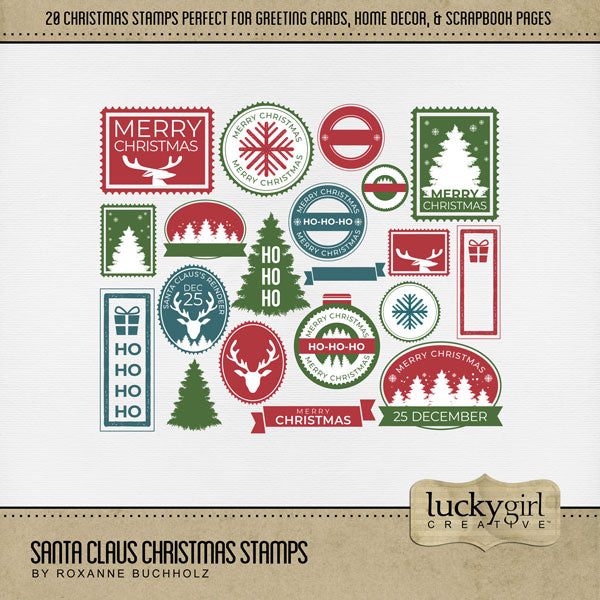Santa Claus Christmas Mega Digital Scrapbook Bundle