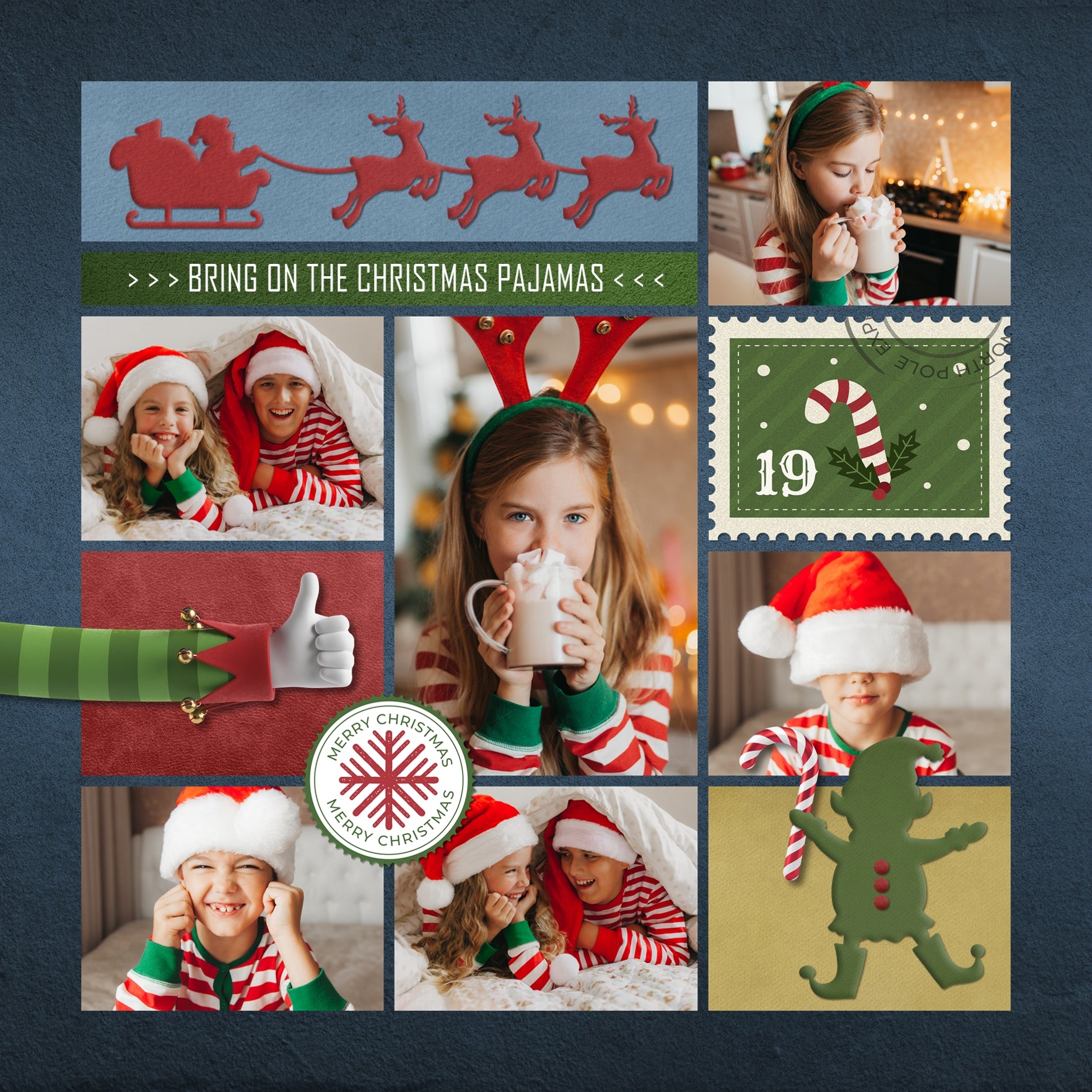 Santa Claus Christmas Digital Scrapbook Kit