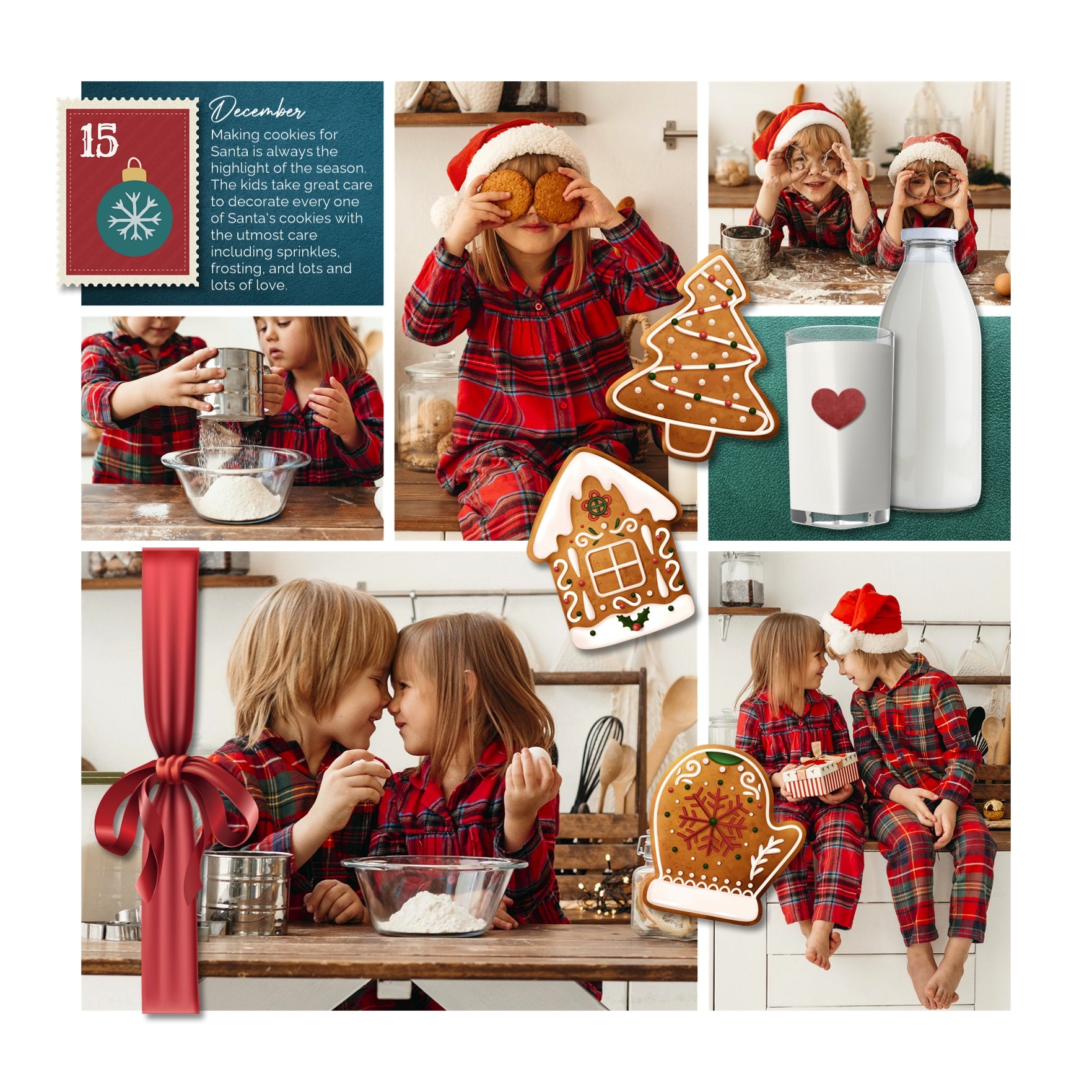 Santa Claus Christmas Digital Scrapbook Kit