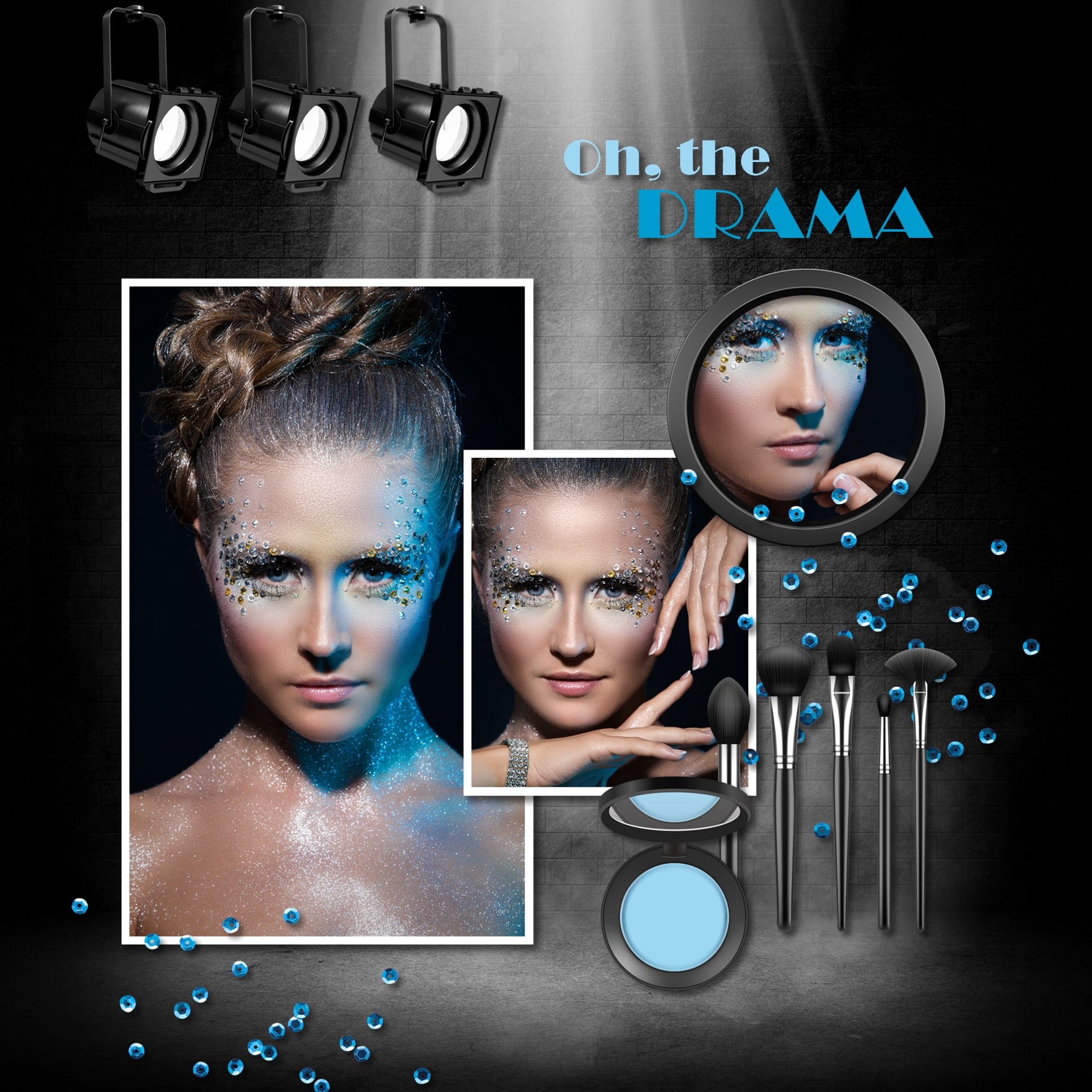 Break a leg with this drama-filled digital art kit by Lucky Girl Creative! Have fun with this school theater, backstage, and theatre acting class kit. From backstage and makeup to sound and theater set equipment, this kit has everything you need to tell your child's story.