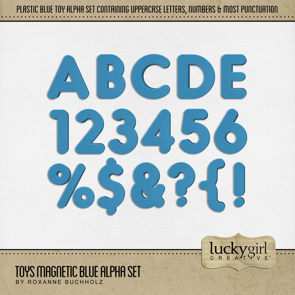 Toys Magnetic Blue Alpha Digital Scrapbook Kit