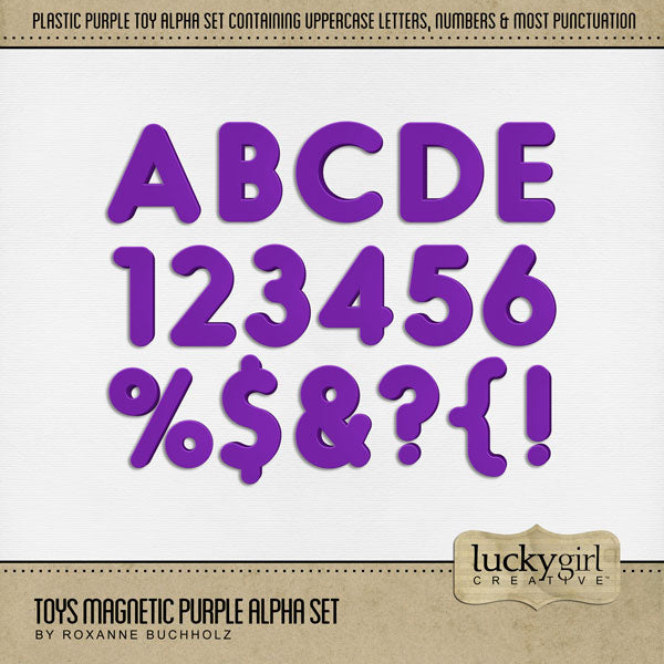 Toys Magnetic Purple Alpha Digital Scrapbook Kit