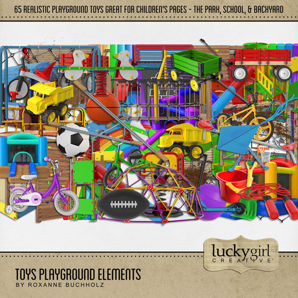 Toys Playground Digital Scrapbook Kit