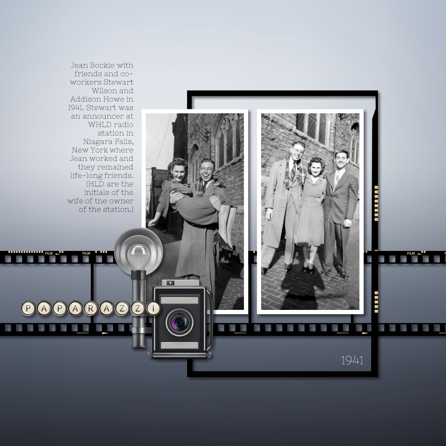 Vintage Camera Crazy Word Art Digital Scrapbook Kit